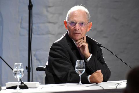 Politiker und Autor: Wolfgang Schäuble beim Rheingau-Literatur-Festival im Schloss Johannisberg. Foto: Ansgar Klostermann