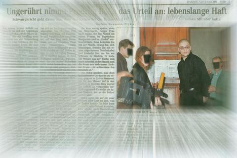 Bei der Urteilsverkündung am 31. Oktober 2000 vor dem Darmstädter Landgericht zeigte Predrag B. keine Gefühlsregung. Screenshot: vrm