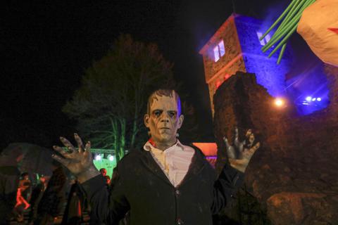 Frankensteins Monster ist die Hauptfigur bei Halloween auf Burg Frankenstein. 