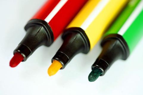 Drei Stifte in den Farben einer Ampelkoalition. Foto: dpa