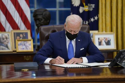 US-Präsident Joe Biden im Weißen Haus.  Symbolfoto: dpa