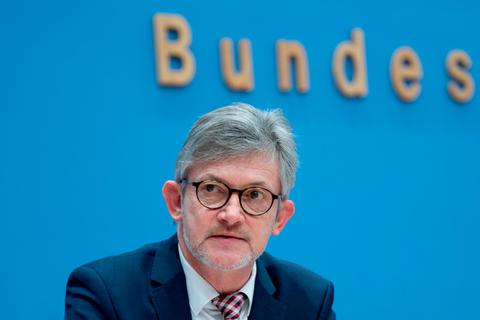 Ralph Spiegler, hier bei der Bundespressekonferenz in Berlin, ist seit Juni 2020 Präsident des Städte- und Gemeindebundes. Foto: dpa 
