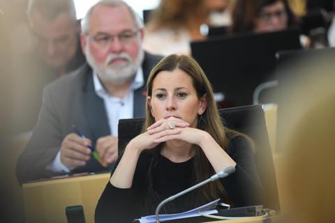 Janine Wissler, Fraktionsvorsitzende der Linken im hessischen Landtag. Foto: dpa
