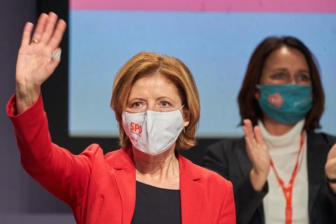 Die rheinland-pfälzische Ministerpräsidentin Malu Dreyer nach ihrer Wahl zur  Spitzenkandidatin der SPD.  Foto: dpa