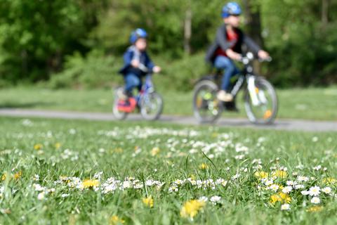 Fahrradfahren ist Familien-Spaß. Doch um die Kinder auf das Rad zu bringen gibt es unterschiedliche Wege. Unsere Experten erklären, was sich wann am besten eignet. Foto: dpa