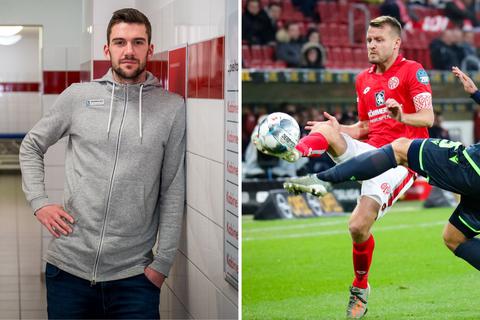 Die Mainz 05-Spieler Stefan Bell (li) und Daniel Brosinski. Fotos: Malino Schust, Lukas Görlach
