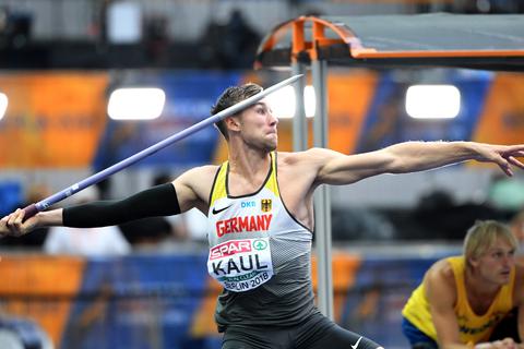Mit 79,03 Metern hält Niklas Kaul den Zehnkampf-Weltrekord im Speerwurf. In Doha war das sein Sprungbrett zu Gold.  Foto: dpa