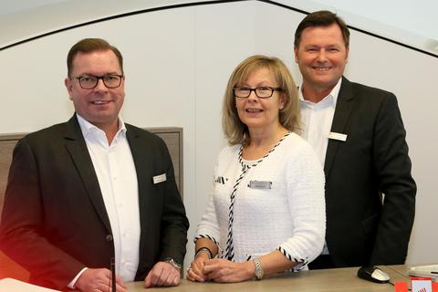 Der Vorstand der Kreissparkasse Groß-Gerau mit (von links) Heiko Dennert, Sabine Funk und Norbert Kleinle. Foto: Sparkasse